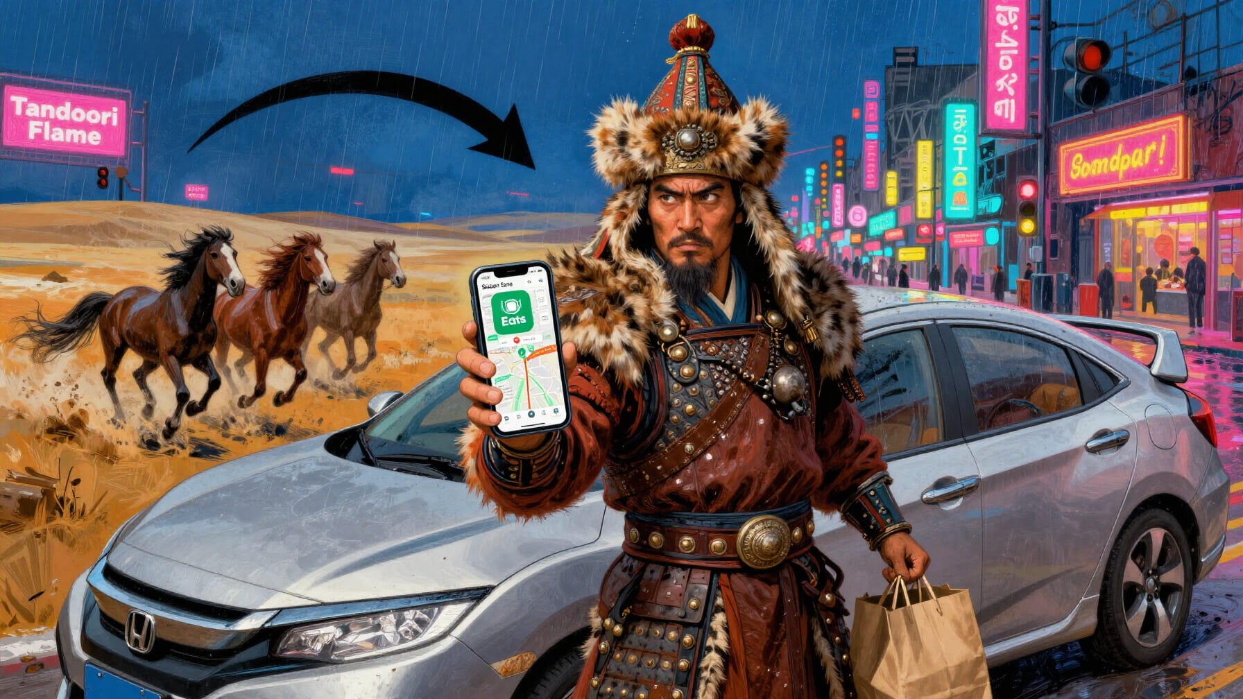 What If Genghis Khan Was an Uber Eats Driver? Cover