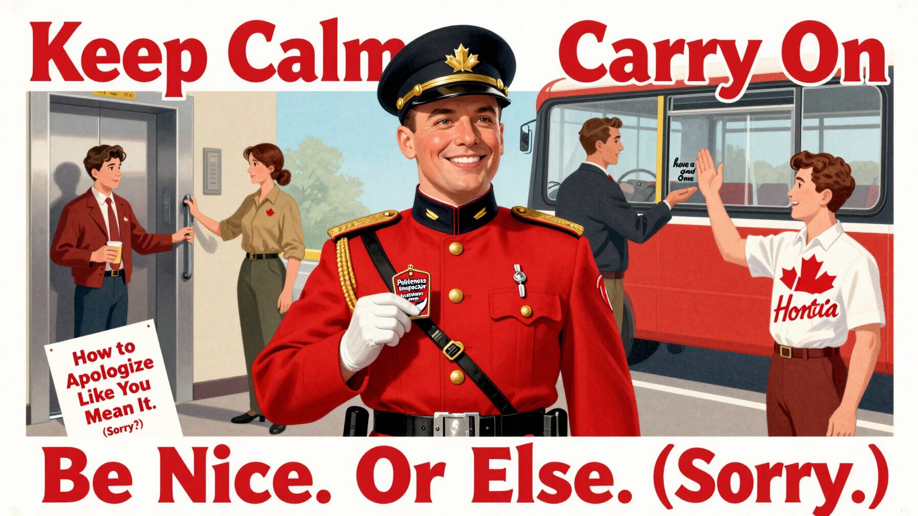 The Sorry Squad — Canada's New Politeness Enforcement Act 🇨🇦