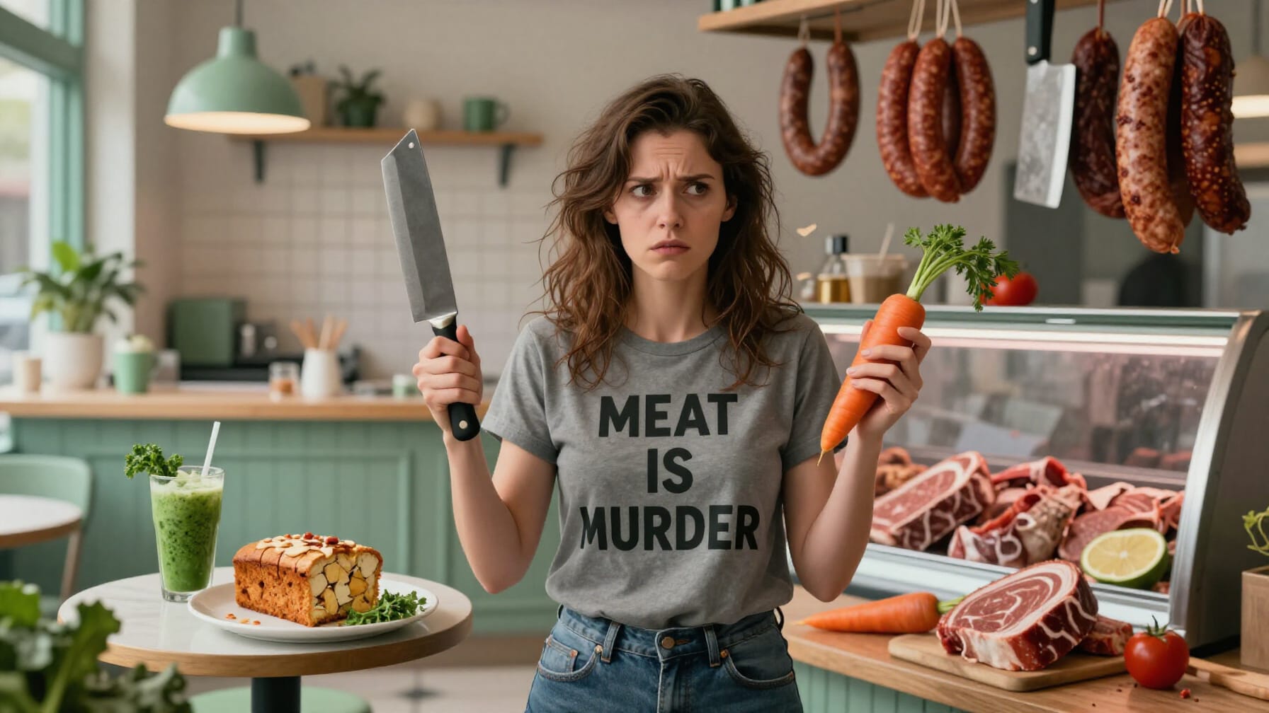 What If a Vegetarian Was Put in Charge of a Butcher Shop?